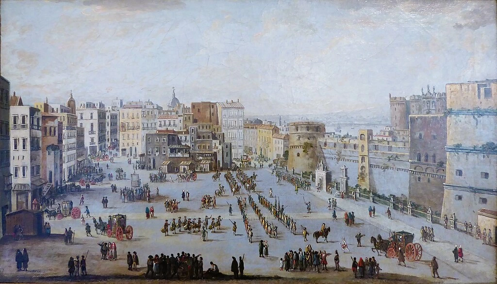 Parata militare a Napoli copia d'epoca da originale - Musée des Beaux, Arts de Chartres